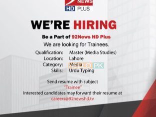 92news channel hiring