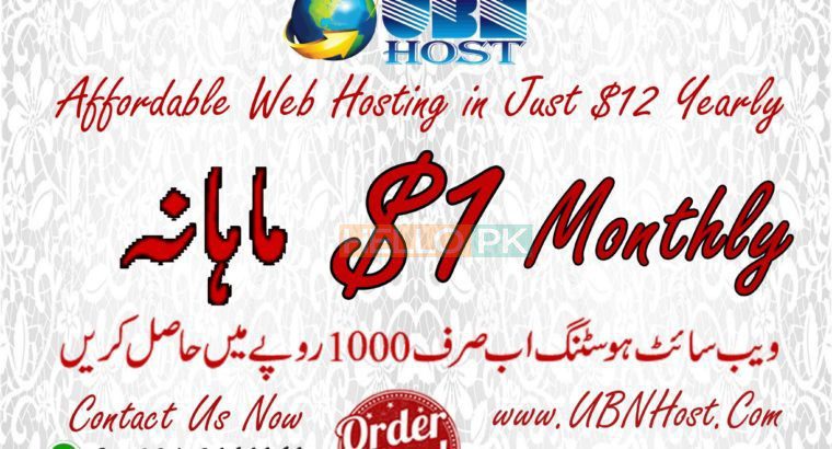 Affordable 1 GB website hosting and domain registration