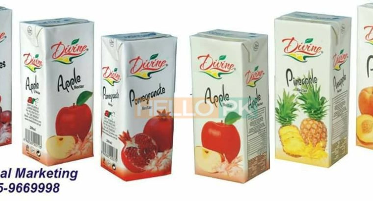 Distributor required.Mezan juices Tetra Pack.