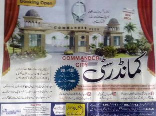 Commander City.80,120 yard Residential 100 Yards Commercial Plots Near to Karachi Toll plaza
