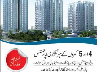 4/5 Rooms Luxury Apartment.Near Karachi University.Fori Rehaish