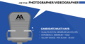 We are hiring Photographer/ Videographer.Apply Now