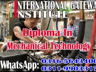 Diploma in Mechanical Technology Course in Attock O3165643400