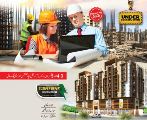Sania Corner.3/4/5 Rooms Apartments & Shopping Mall on Easy Installments