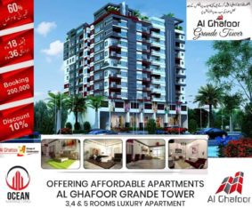 Luxury Apartment in Gulshan e Maymar. Al Ghafoor Grande Tower