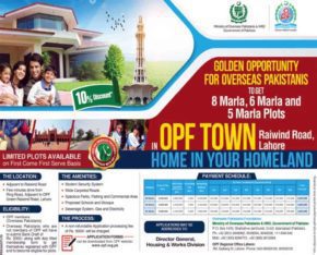 Golden Chance Overseas Pakistanis.Plots in OPF Town