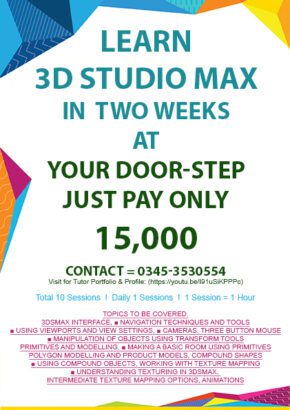 Learn 3ds Max and graphics, Interior and kitchen architecture services