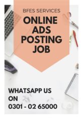 Ads posting online job at home.students can apply