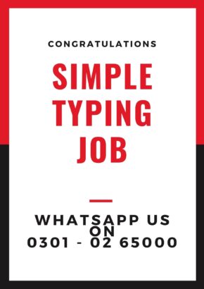 Good chance for males females online Simple typing jobs