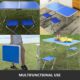 Folding Picnic Table With 4 Benches