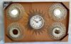 GOLDEN WALL HANGING WITH CLOCK MOTIF