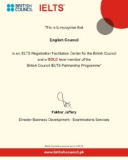 IELTS Preparation in Faisalabad ( English Council ) GOLD level Institute
