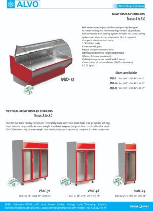 ALVO Up Right Chiller Sale in Pakistan, Meat Shop Equipment