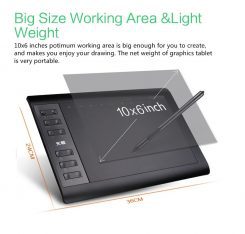 10moons 10*6 Inch Professional Graphic Tablet 8192 Levels Digital Drawing