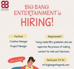 creative & project manager Required for big bang entertainment
