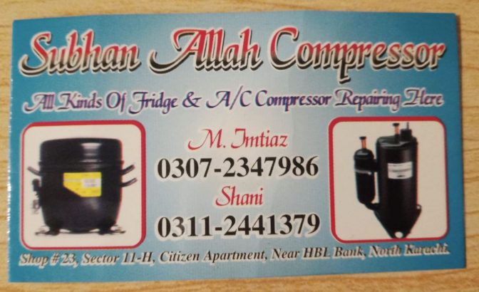 All kind of fridge & AC compressor repairing