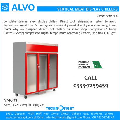 ALVO Carcass Hanging Chiller for Meat Shop,Meat Chiller sale in Pakistan