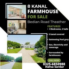8 Kanal Farmhouse for SALE. Bedian Road