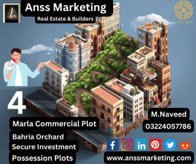 4 Marla Commercial Plots For Sale In Bahria Orchard Lahore