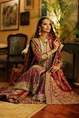 Hina-Khan-Bridal-2014-Collection-Maroon-Bridal-Wear-Dresses-Design-2014
