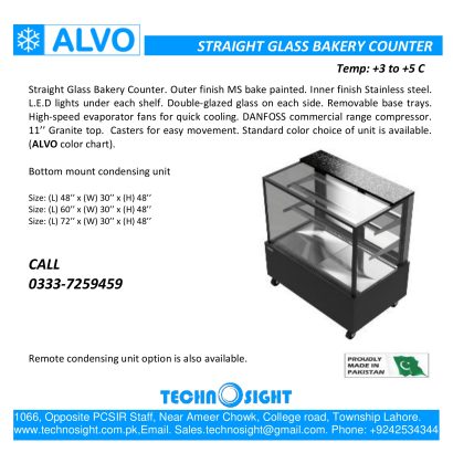 ALVO Bakery Counter Cake Chiller Bakery, Show Case,Fridge