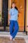 Deep Royal Blue Wide-Leg Trousers