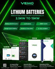 Vemo 10KW Lithium Battery – Long Backup, Best for Homes